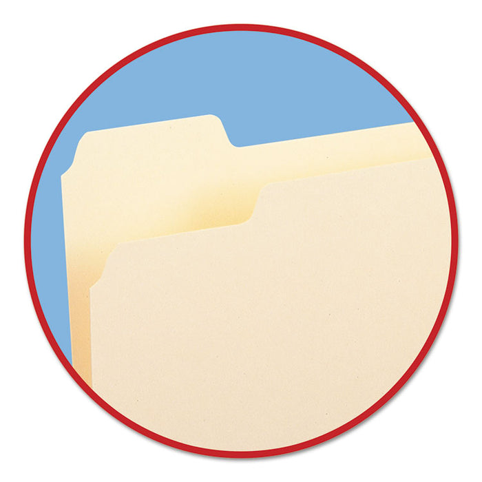 Manila File Folders, 1/5-Cut Tabs: Assorted, Letter Size, 0.75" Expansion, Manila, 100/Box