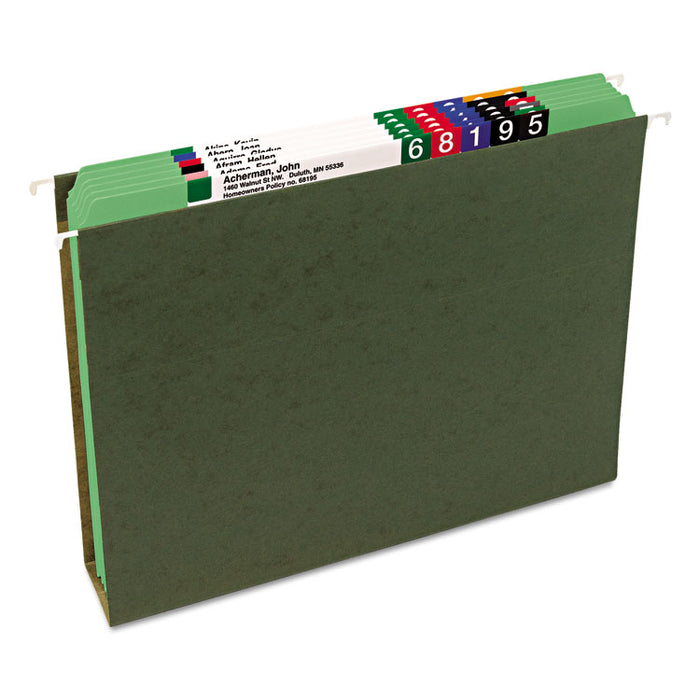 Reinforced Top Tab Colored File Folders, Straight Tabs, Letter Size, 0.75" Expansion, Green, 100/Box