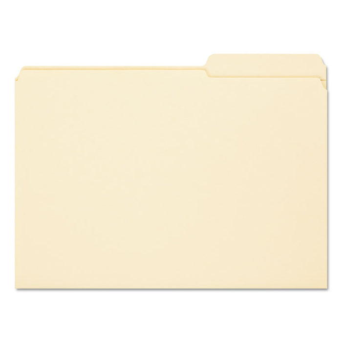 Reinforced Guide Height File Folders, 2/5-Cut Tabs: Right Position, Legal Size, 0.75" Expansion, Manila, 100/Box
