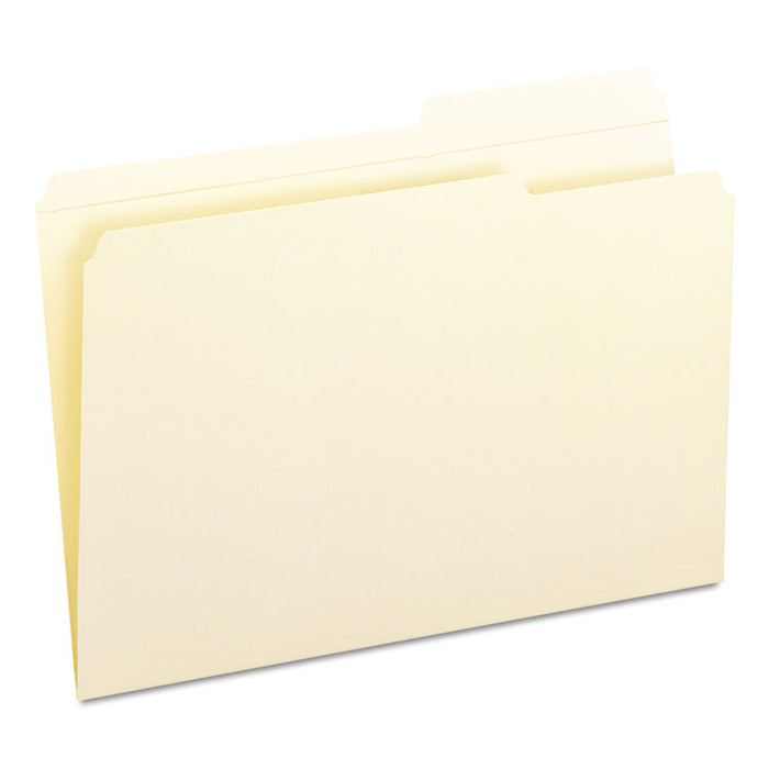 Reinforced Guide Height File Folders, 2/5-Cut Tabs: Right Position, Legal Size, 0.75" Expansion, Manila, 100/Box