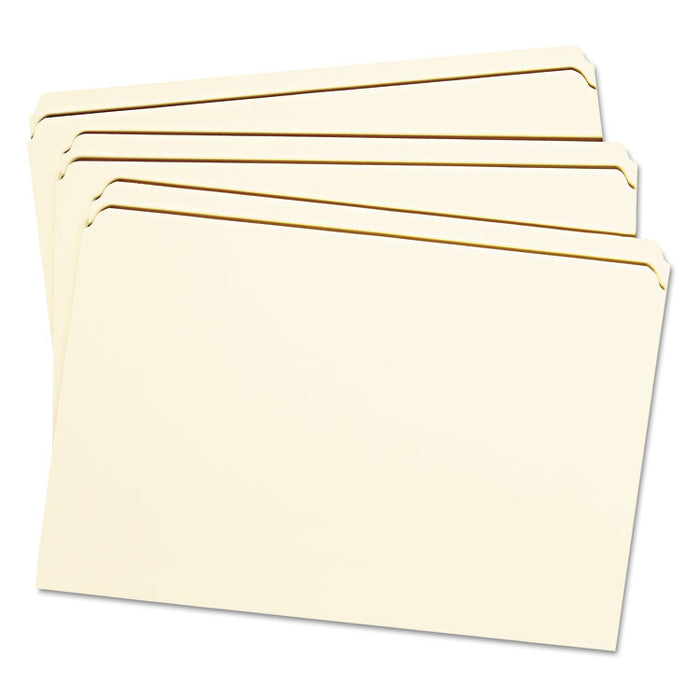 Reinforced Tab Manila File Folders, Straight Tab, Legal Size, 11 pt. Manila, 100/Box