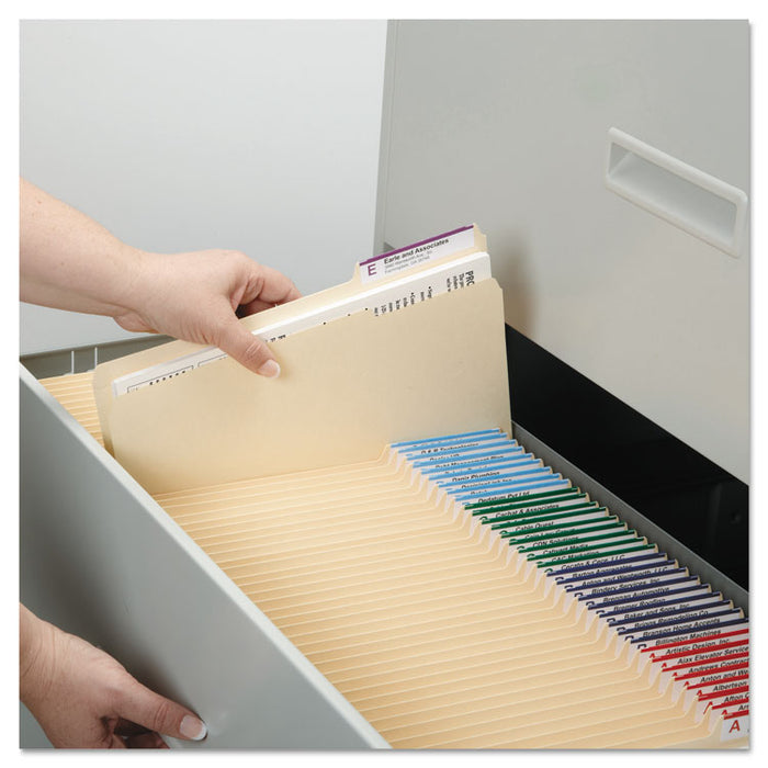 Manila File Folders, 1/3-Cut Tabs: Right Position, Legal Size, 0.75" Expansion, Manila, 100/Box