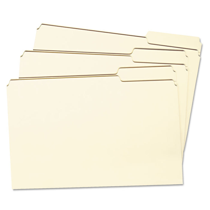 Manila File Folders, 1/3-Cut Tabs: Right Position, Legal Size, 0.75" Expansion, Manila, 100/Box