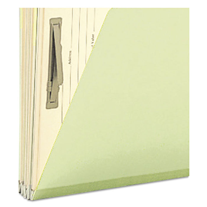 Pressboard Mortgage Folders, 8 Dividers, Legal Size, Green, 10/Box