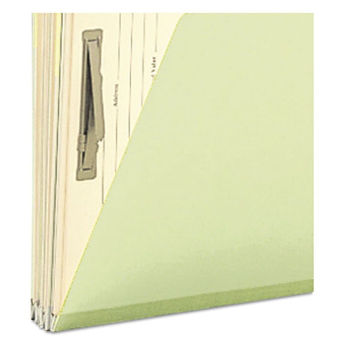 Pressboard Mortgage Folders, 8 Dividers, Legal Size, Green, 10/Box