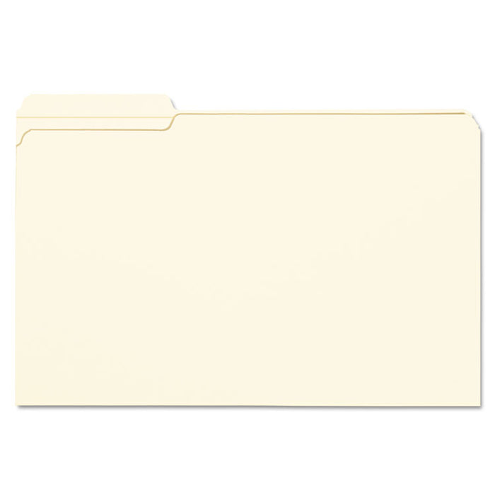 Reinforced Tab Manila File Folders, 1/3-Cut Tabs: Left Position, Legal Size, 0.75" Expansion, 11-pt Manila, 100/Box