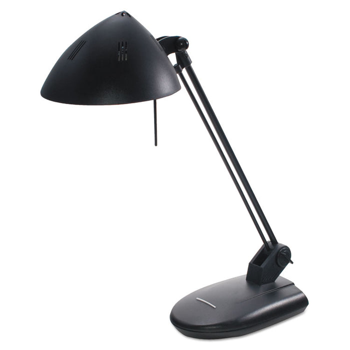 High-Output Three-Level Halogen Desk Lamp, 6.75"w x 9"d x 20.25"h, Matte Black