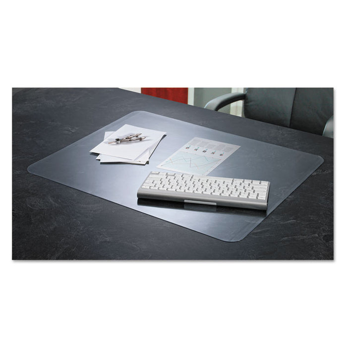 KrystalView Desk Pad with Antimicrobial Protection, Matte Finish, 24 x 19,  Clear