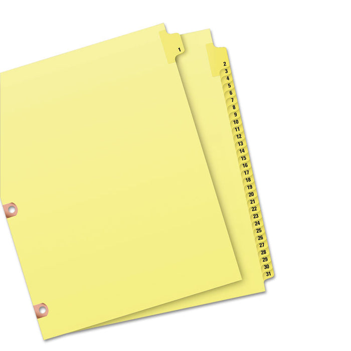 Preprinted Laminated Tab Dividers w/Copper Reinforced Holes, 31-Tab, Letter