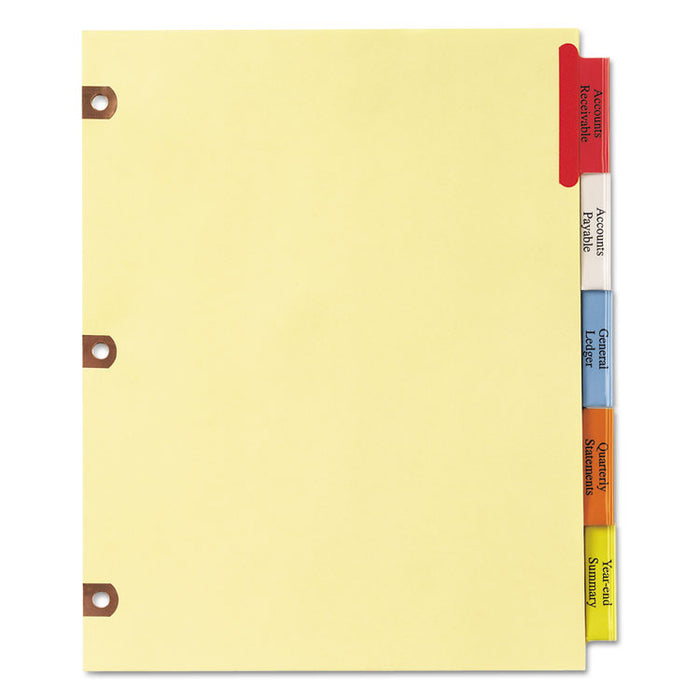 Insertable Big Tab Dividers, 5-Tab, Letter