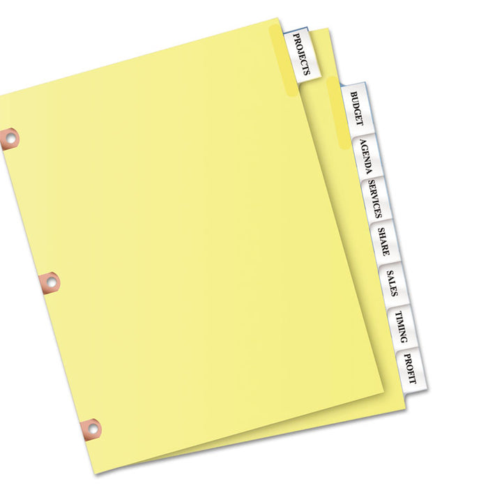 Insertable Big Tab Dividers, 8-Tab, Letter