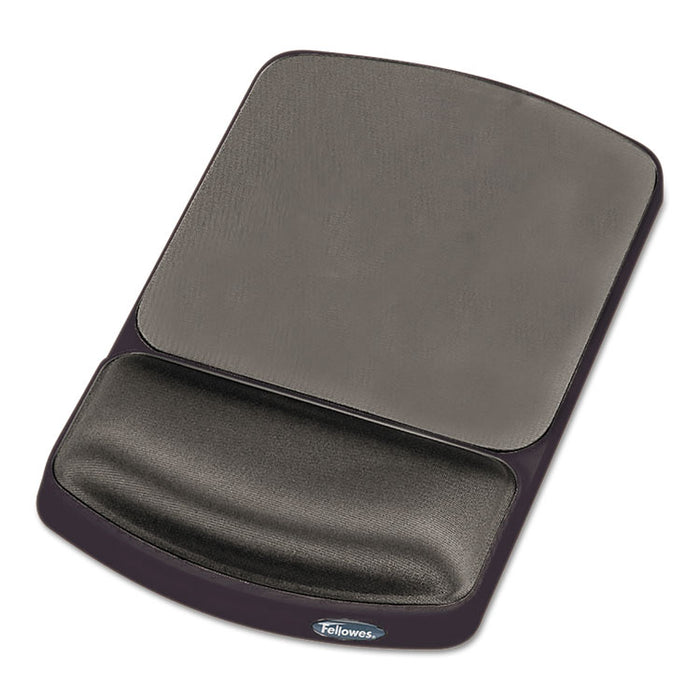 Gel Mouse Pad with Wrist Rest, 6.25 x 10.12, Graphite/Platinum