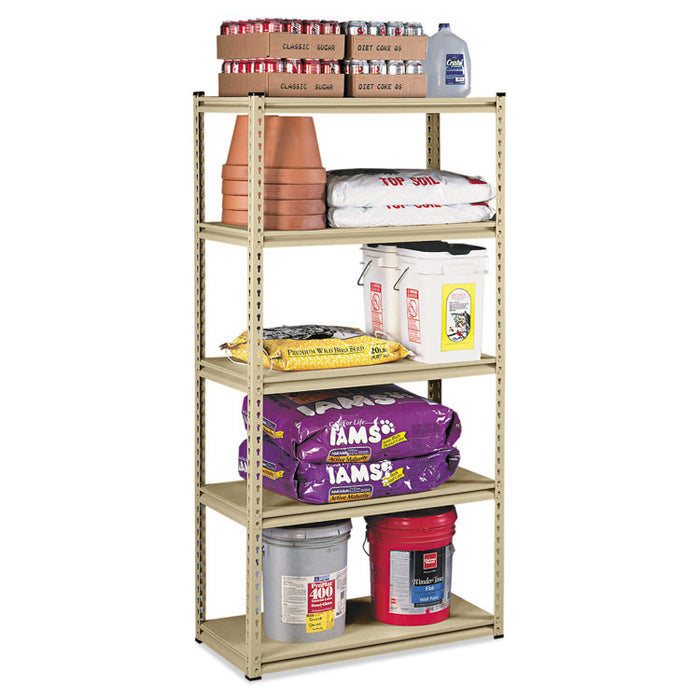 Stur-D-Stor Shelving, Five-Shelf, 36w x 18d x 72h, Sand
