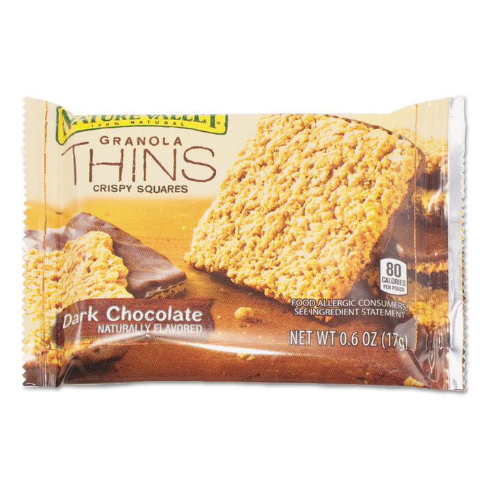 Dark Chocolate Granola Thins, 0.6 oz, Individually Wrapped, 15/Box