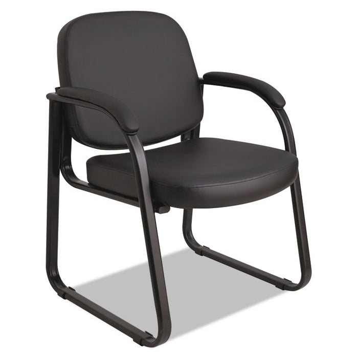 Alera Genaro Series Half-Back Sled Base Guest Chair, 25" x 24.80" x 33.66", Black