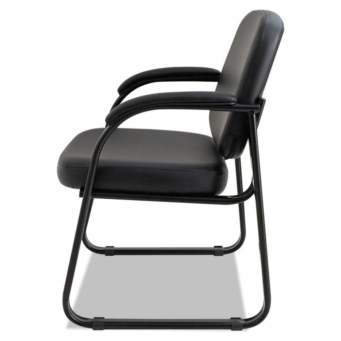 Alera Genaro Series Half-Back Sled Base Guest Chair, 25" x 24.80" x 33.66", Black