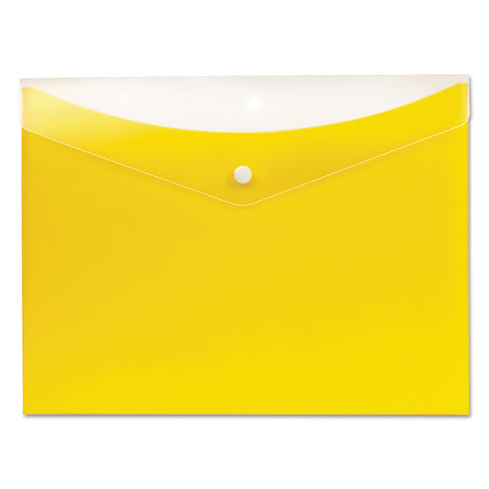 Poly Snap Envelope, Snap Closure, 8.5 x 11, Lemon