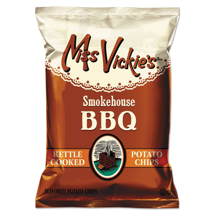 Kettle Cooked Smokehouse BBQ Potato Chips, 1.38 oz Bag, 64/Carton