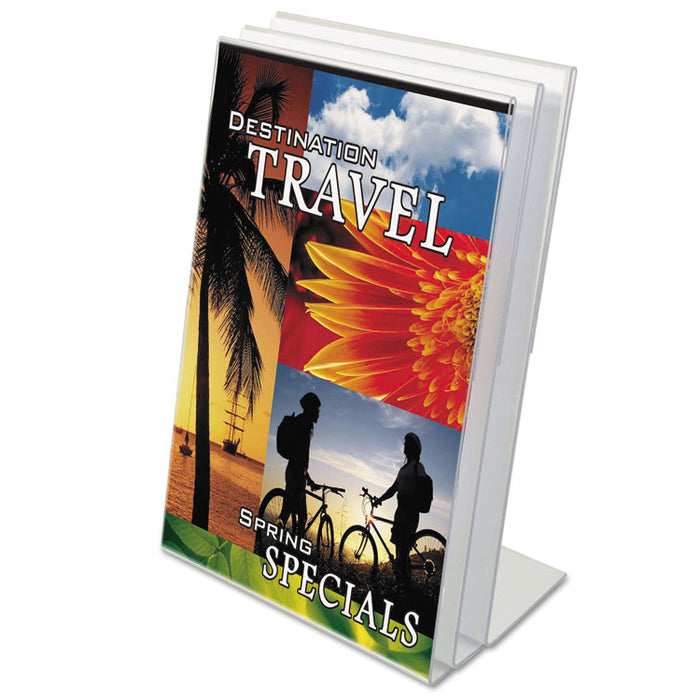 Clear L-Style Freestanding Frame, 8 1/2 x 11 Insert, 3/Pack