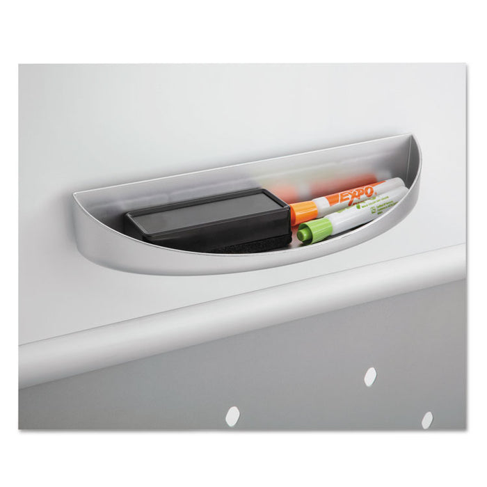 Rumba Whiteboard Screen Accessories, Eraser Tray, 12 1/4 x 2 1/4, Silver