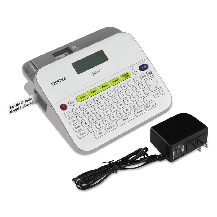 PT-D400AD Versatile, Easy-to-Use Label Maker with AC Adapter, 5 Lines, 7.5 x 7 x 2.88