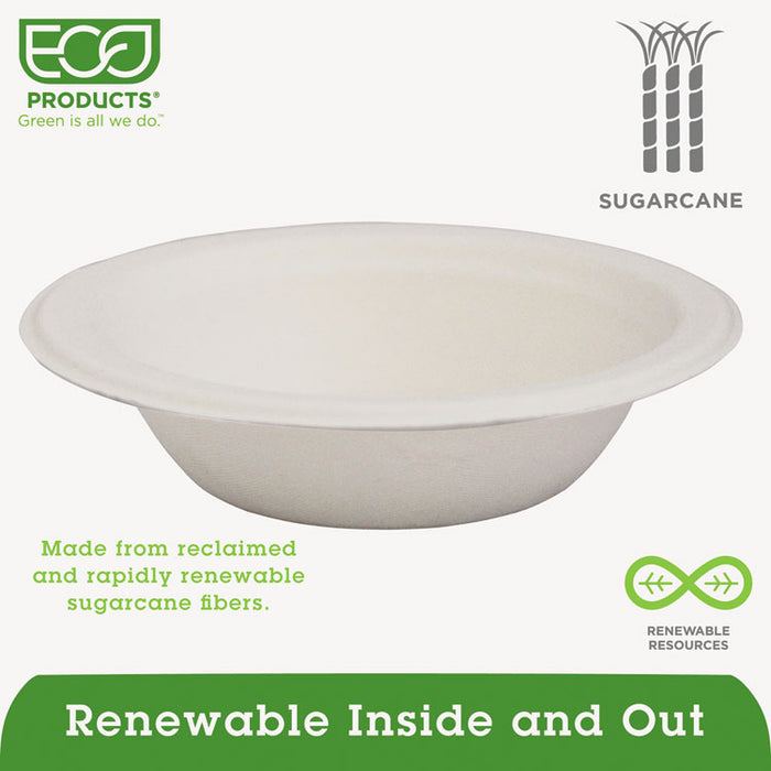Renewable & Compostable Sugarcane Bowls - 12oz., 50/PK