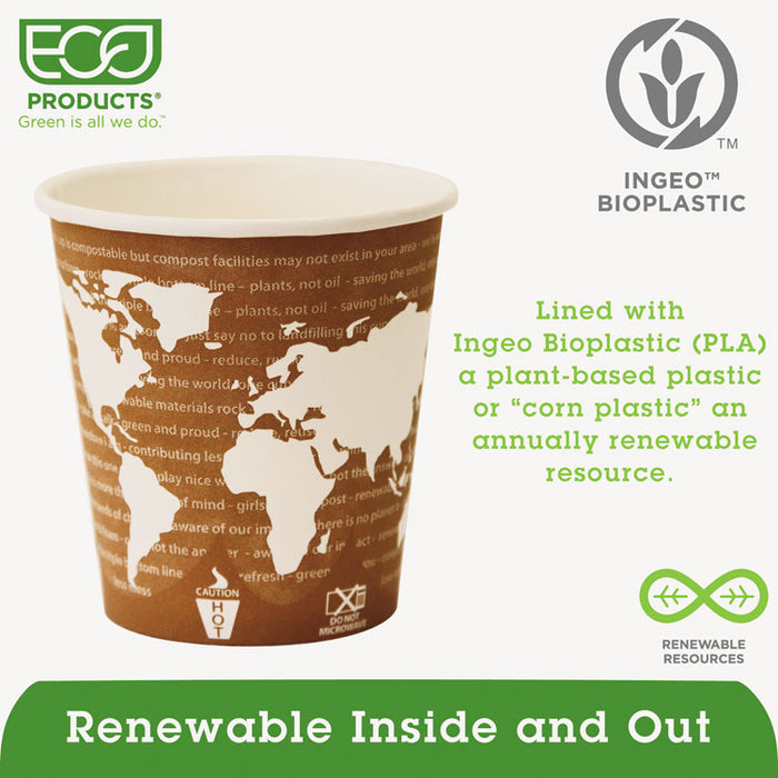 World Art Renewable & Compostable Hot Cups Convenience Pack - 10 oz., 50/PK
