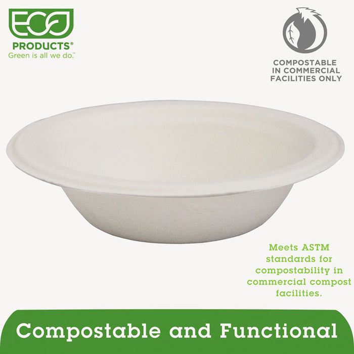 Renewable & Compostable Sugarcane Bowls - 12oz., 50/PK