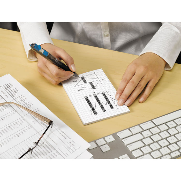 Grid Notes, 4 x 6, White, 50-Sheet, 6/Pack