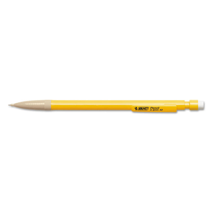 Xtra-Strong Mechanical Pencil, 0.9 mm, HB (#2.5), Black Lead, Yellow Barrel, Dozen