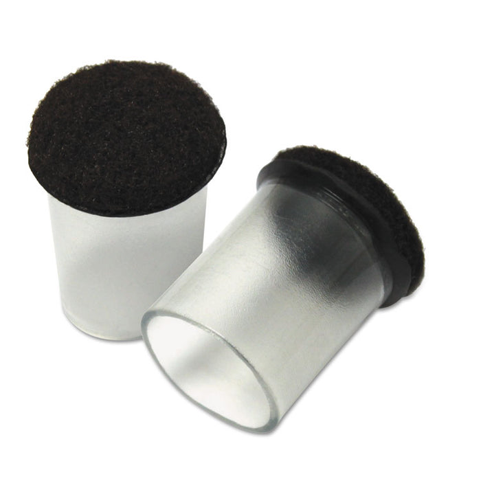 Like New Solutions, Floor Savers, Round, 1.5" Diameter, Clear/Gray, 8/Pack