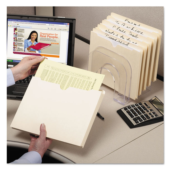 Manila File Jackets, 1-Ply Straight Tab, Legal Size, Manila, 50/Box