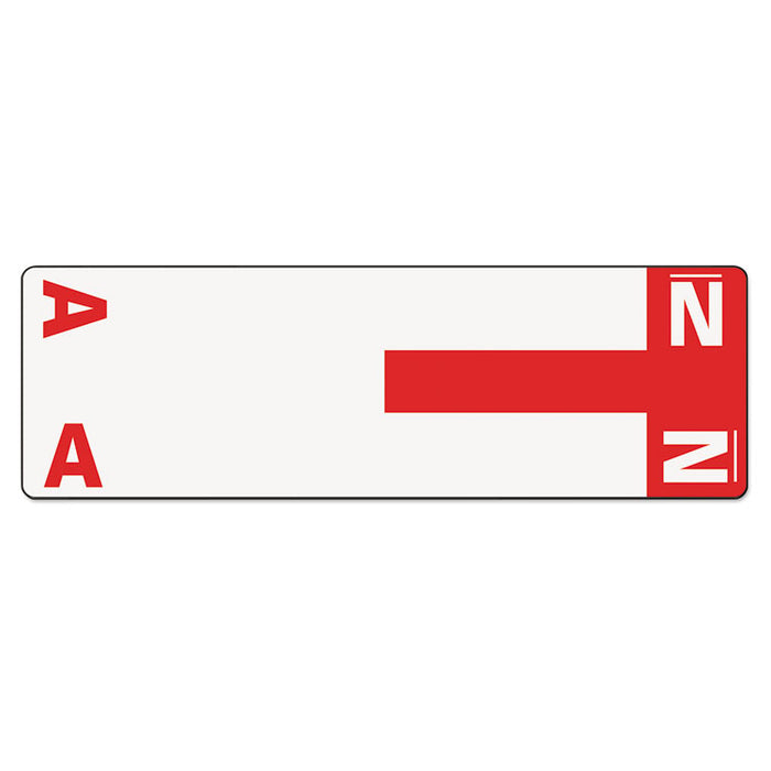 AlphaZ Color-Coded First Letter Combo Alpha Labels, A/N, 1.16 x 3.63, Red/White, 5/Sheet, 20 Sheets/Pack