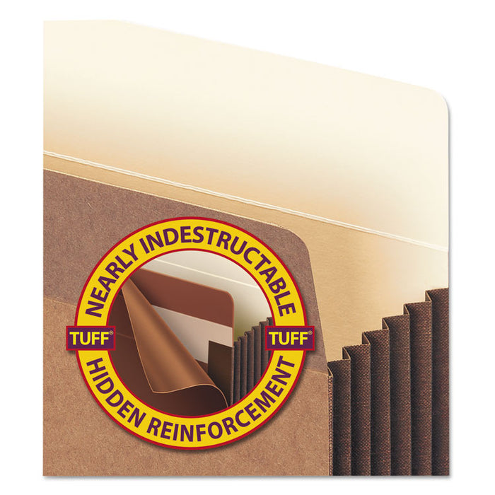 Redrope TUFF Pocket Drop-Front File Pockets w/ Fully Lined Gussets, 5.25" Expansion, Legal Size, Redrope, 10/Box