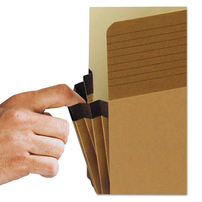 Easy Grip Pockets, 3.5" Expansion, Letter Size, Redrope, 25/Box