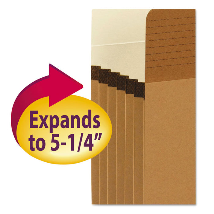 Easy Grip Pockets, 5.25" Expansion, Letter Size, Redrope, 10/Box