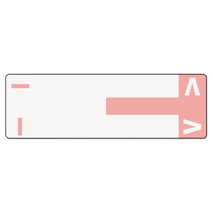 AlphaZ Color-Coded First Letter Combo Alpha Labels, I/V, 1.16 x 3.63, Pink/White, 5/Sheet, 20 Sheets/Pack