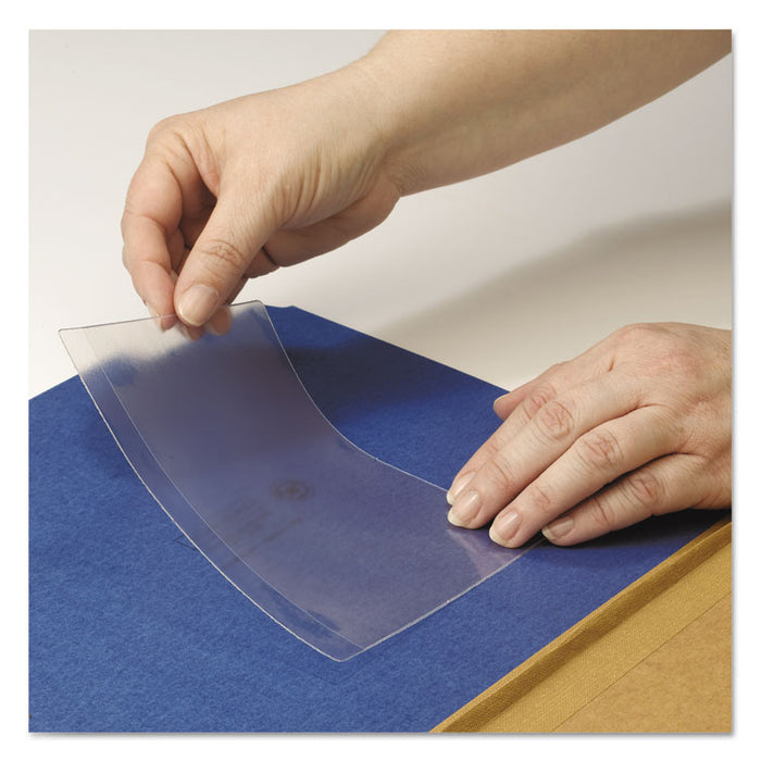 Self-Adhesive Poly Pockets, Top Load, 6-1/4 x 4-9/16, Clear, 100/Box