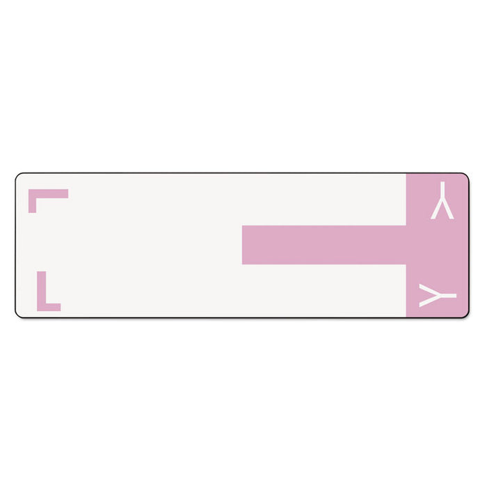AlphaZ Color-Coded First Letter Combo Alpha Labels, L/Y, 1.16 x 3.63, Lavender/White, 5/Sheet, 20 Sheets/Pack