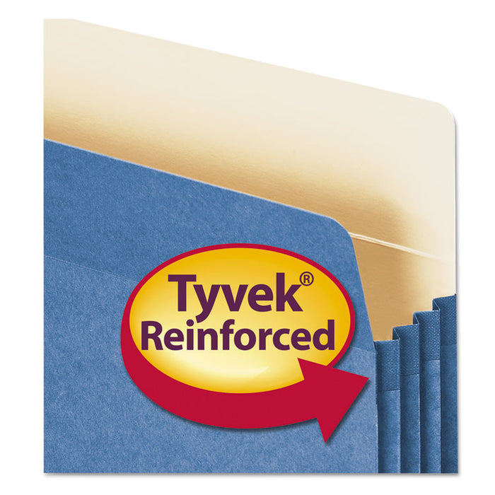 Colored File Pockets, 3.5" Expansion, Letter Size, Blue