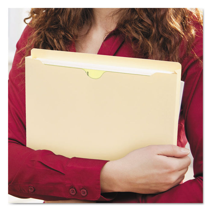 Manila File Jackets, 1-Ply Straight Tab, Legal Size, Manila, 50/Box