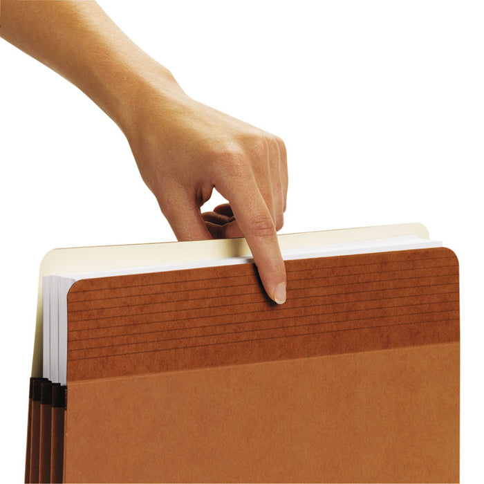 Easy Grip Pockets, 3.5" Expansion, Letter Size, Redrope, 25/Box