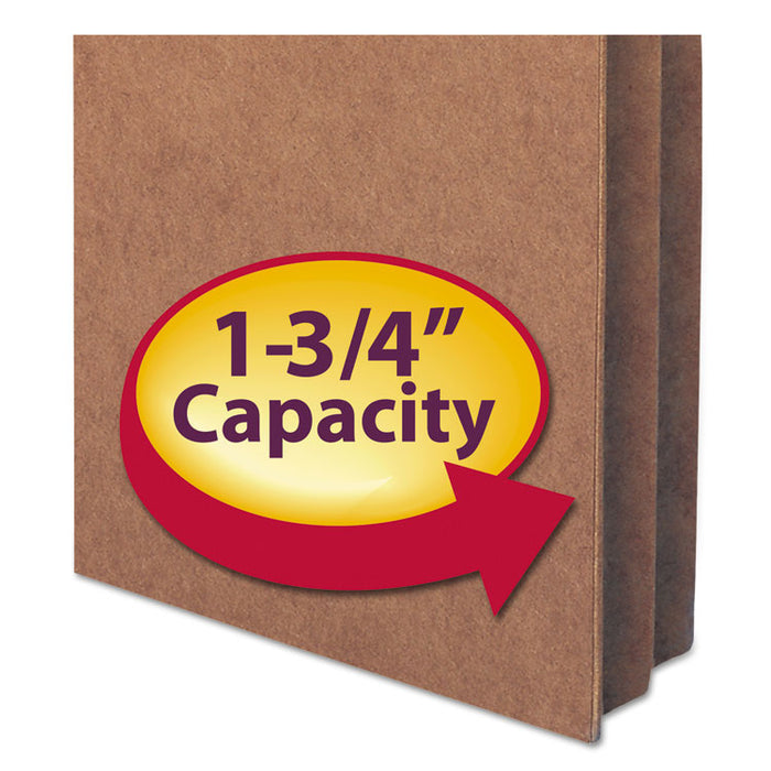 Redrope Drop Front File Pockets, 1.75" Expansion, Letter Size, Redrope, 25/Box