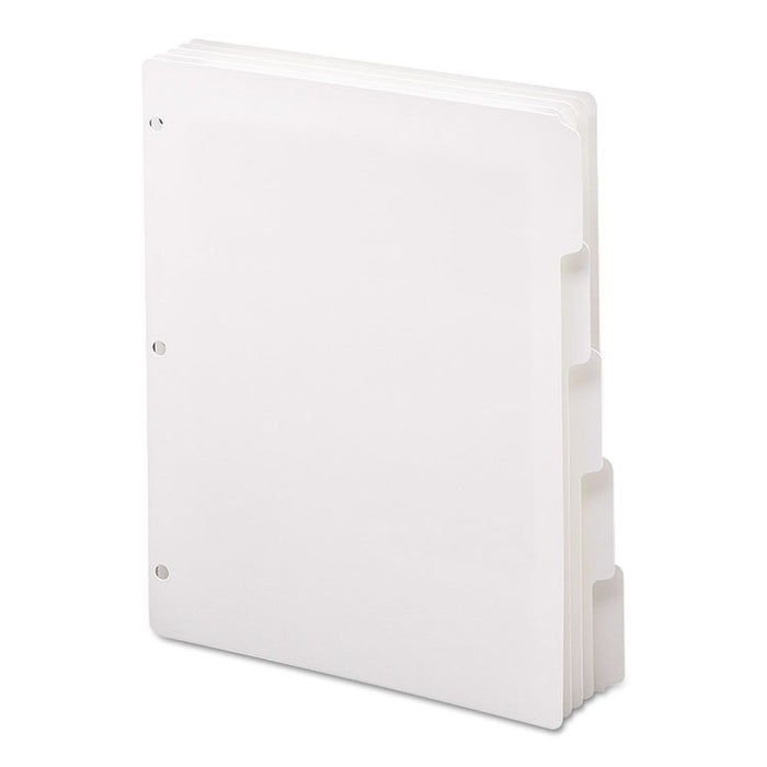 Three-Ring Binder Index Divider, 5-Tab, 11 x 8.5, White, 1 Set