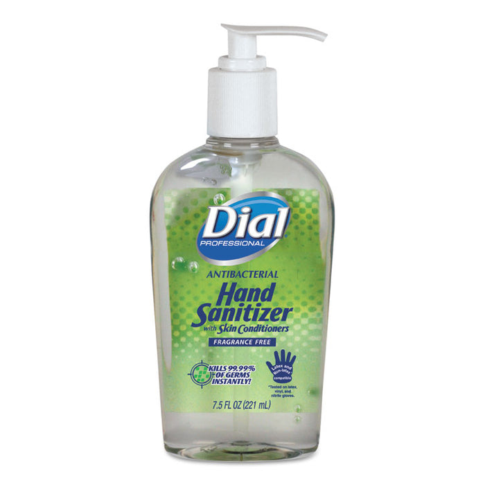 Antibacterial Gel Hand Sanitizer with Moisturizers, 7.5oz Pump Bottle, 12/Carton
