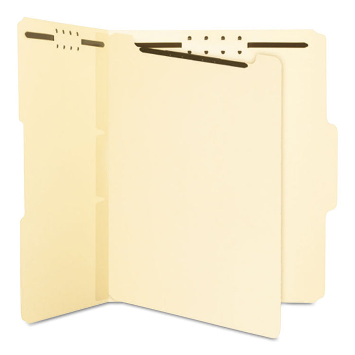 Self-Adhesive Folder Dividers for Top/End Tab Folders with 2-Prong Fasteners, Letter Size, Manila, 25/Pack