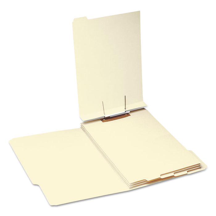 Stackable Folder Dividers w/ Fasteners, 1/5-Cut End Tab, Legal Size, Manila, 50/Pack