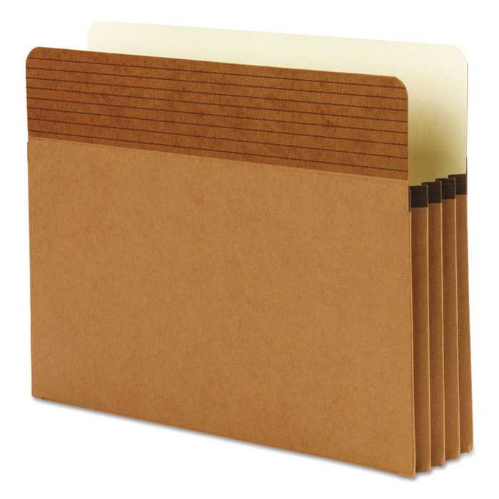 Easy Grip Pockets, 3.5" Expansion, Letter Size, Redrope, 25/Box