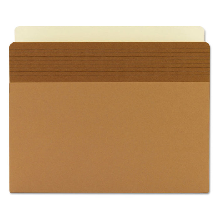 Easy Grip Pockets, 3.5" Expansion, Letter Size, Redrope, 25/Box