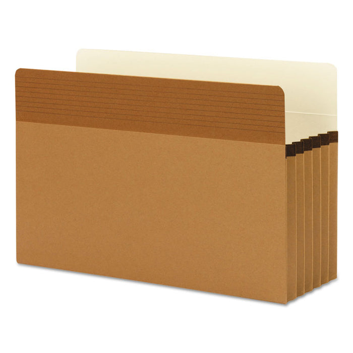 Easy Grip Pockets, 5.25" Expansion, Legal Size, Redrope, 10/Box